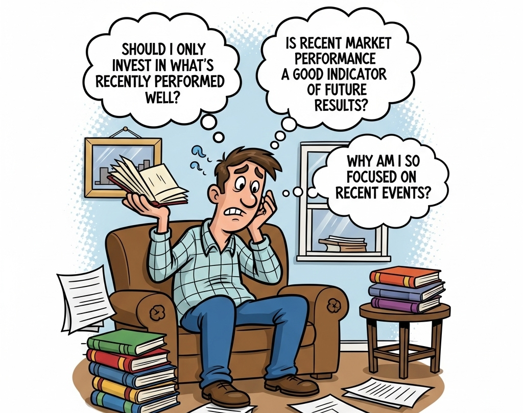 This article defines Recency Bias from a financial standpoint, and discusses how it can interfere with a person's decision-making process on investments.